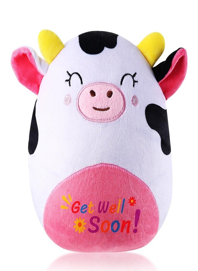 ZJoey Get Well Soon Gift Cat Plush Cow Stuffed Animal Hug Pillow Sympathy Gift Get Well Toy Gifts for Kids Boys Girls Women(Cow) - Image 1